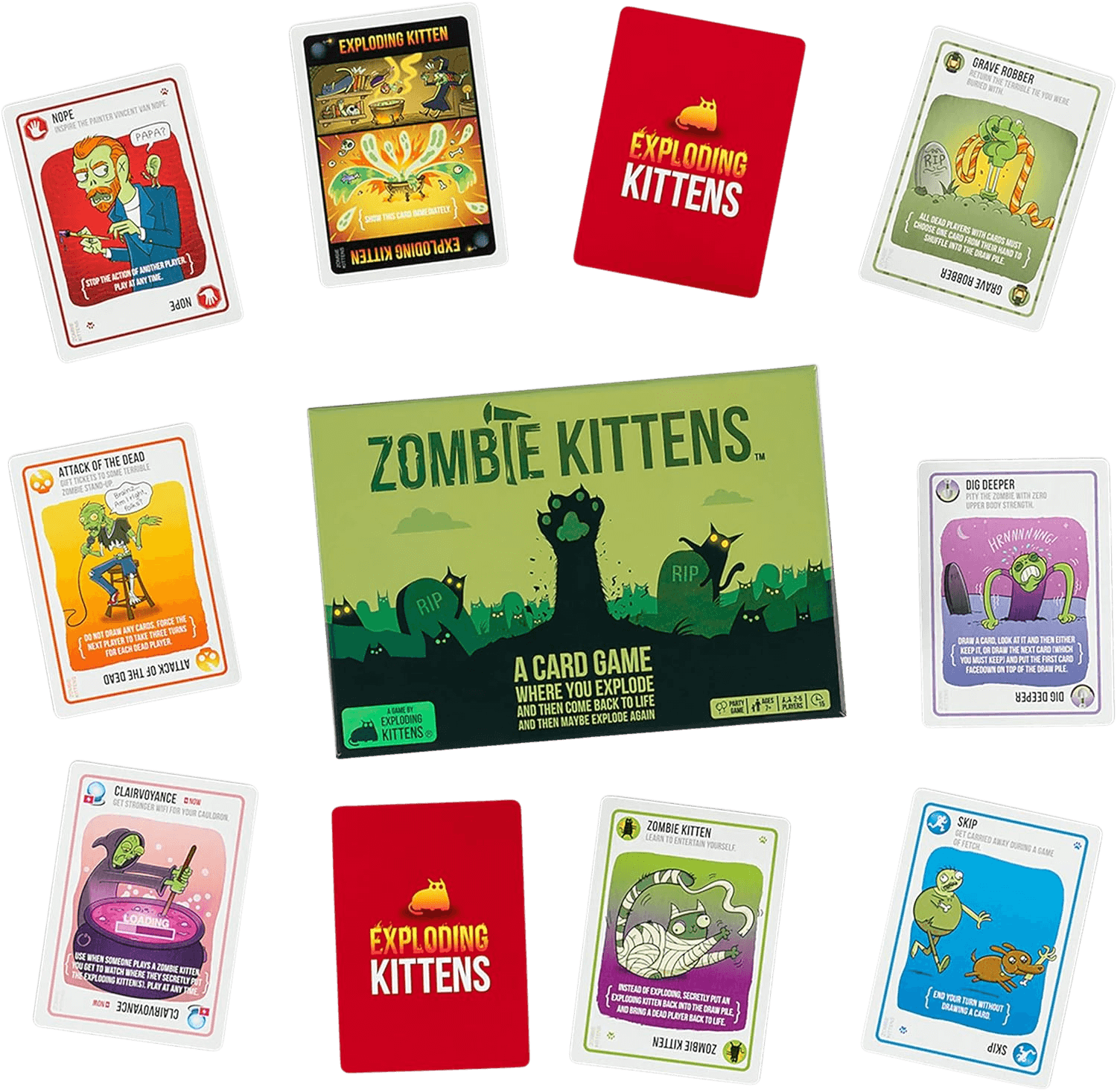 Zombie Kittens Card Game - The Explosive Card Game Where Death Is Just The Beginning